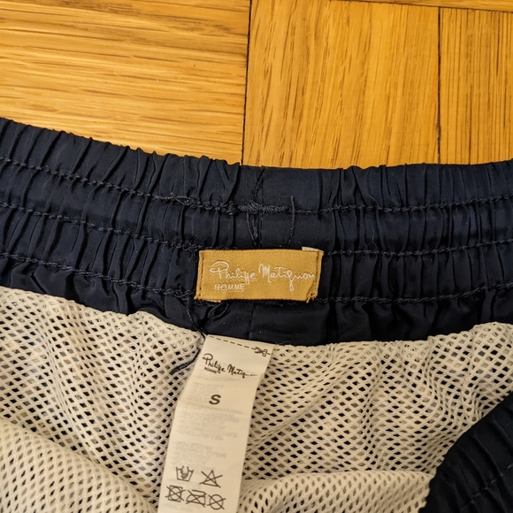 Philippe Matignon Navy/White Swimming trunks short size S - Picture 3 of 8